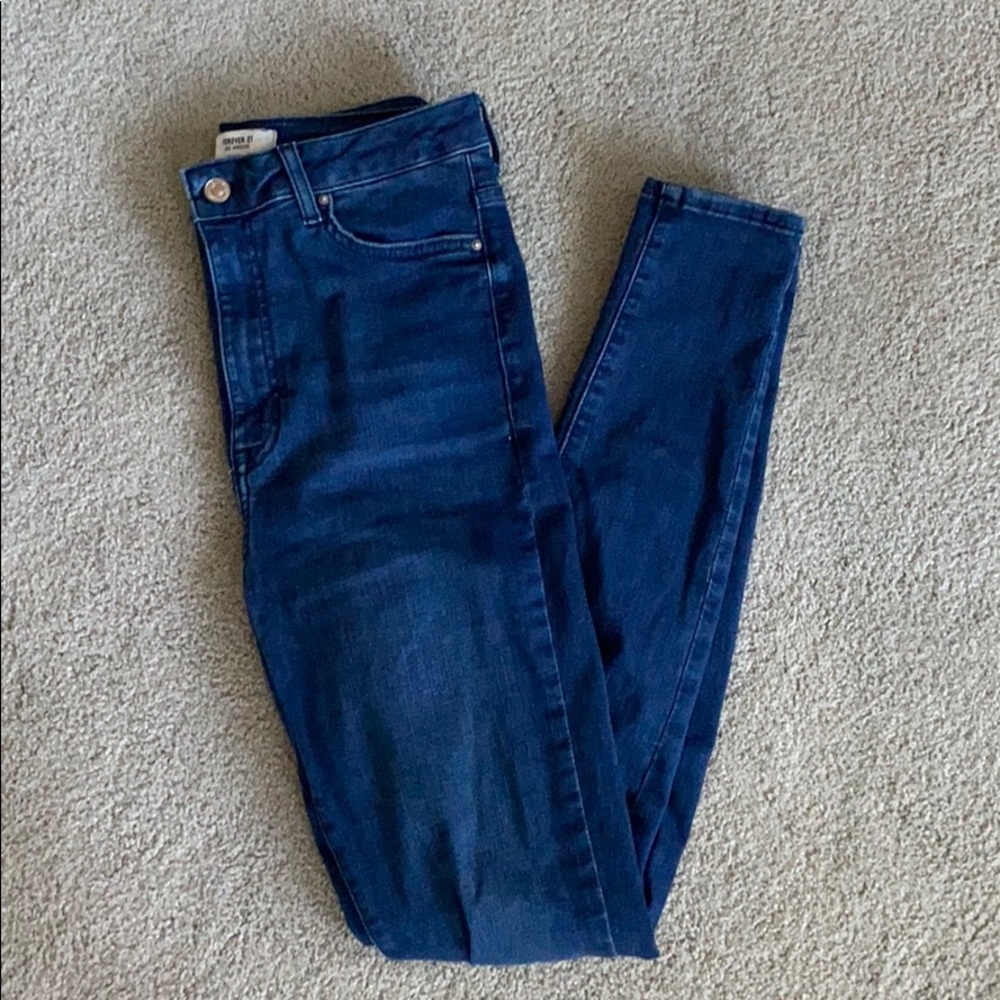 Dark denim skinny jeans